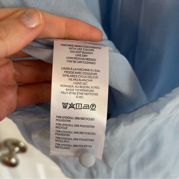 Anthropologie Layered Halter Sleeveless Top Sky Blue SZ XLG NWT Whimsical Fairy - Picture 10 of 11